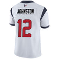 Custom #12 White HOU Football Shirt Top
