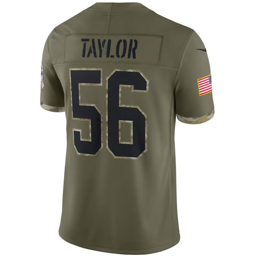 Custom #56 Olive NYG Football Shirt Top