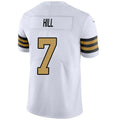 Custom #7 White NO Football Shirt Top