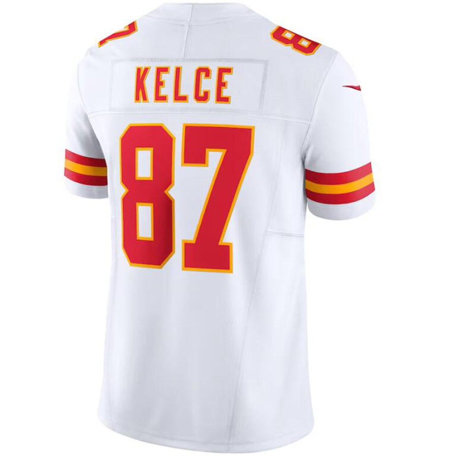 Custom #87 White KC Football Shirt Top