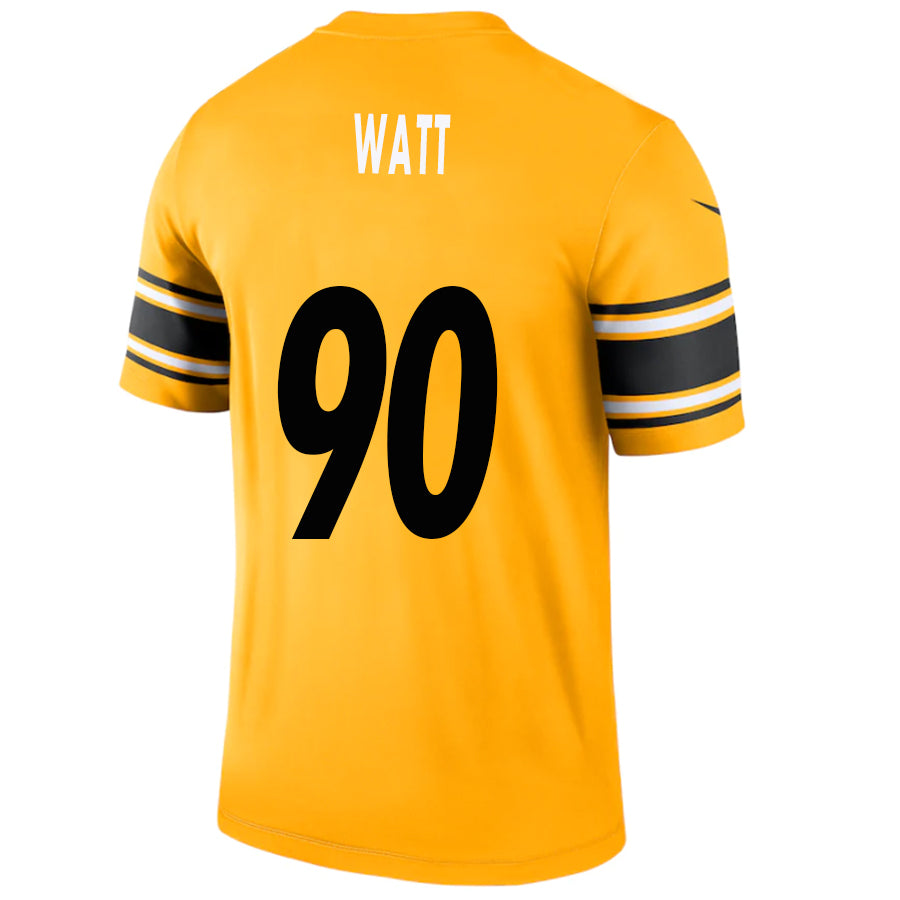 Custom #90 Gold PIT Football Shirt Top