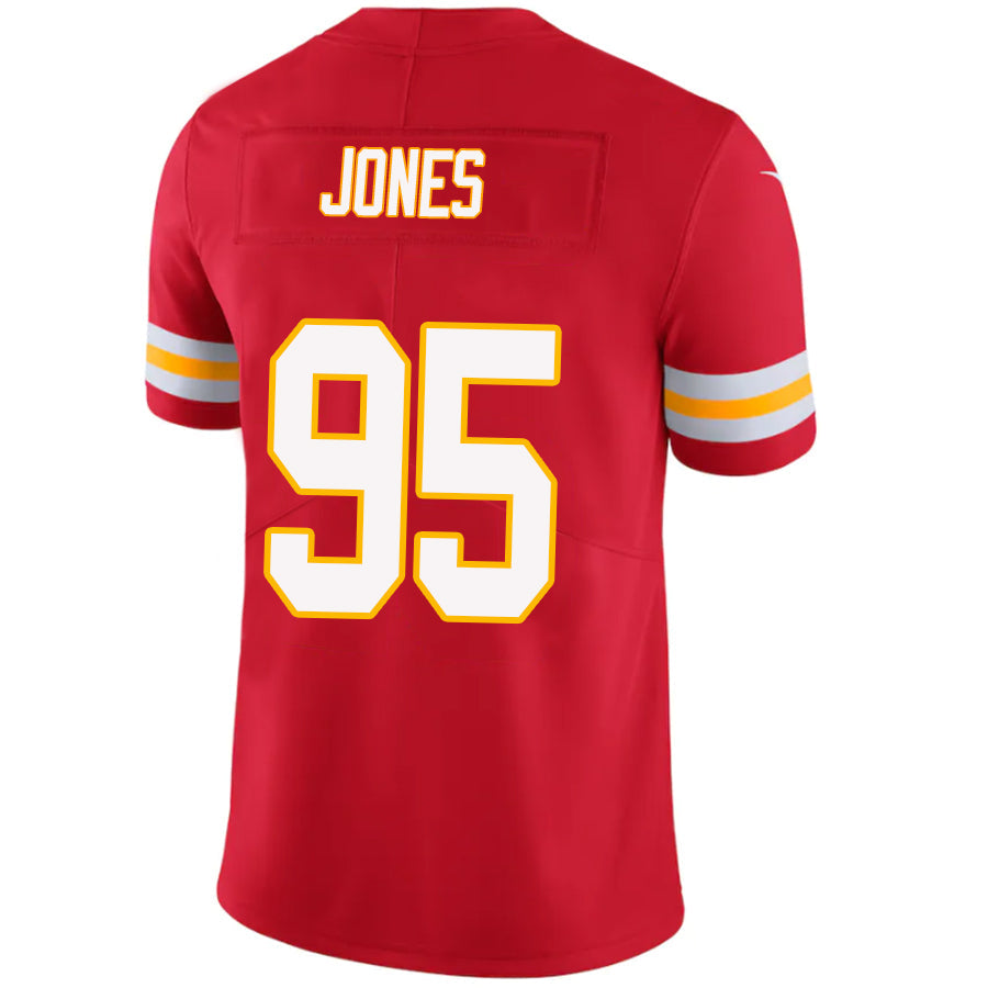 Custom #95 Red KC Football Shirt Top
