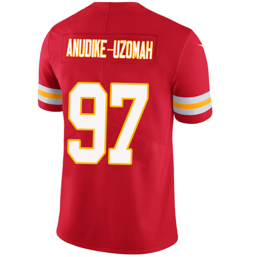 Custom #97 Red KC Football Shirt Top