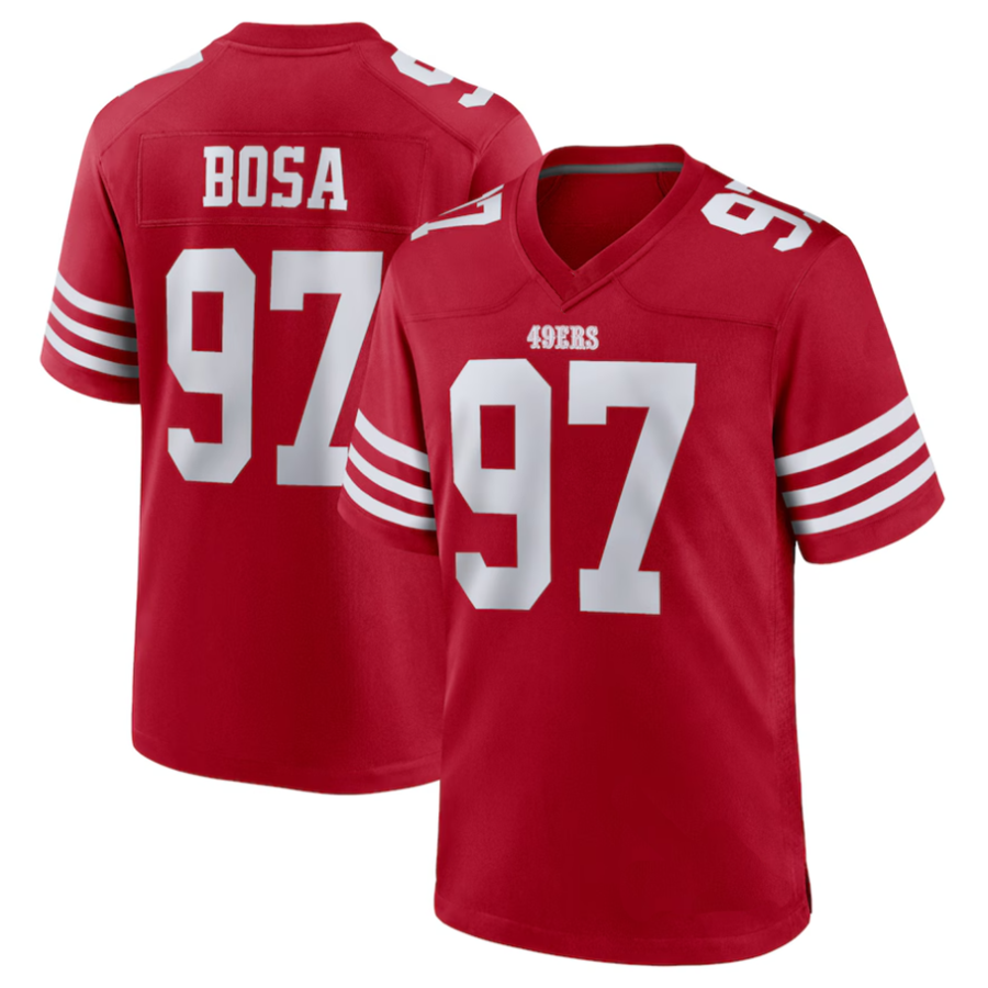 Custom #97 Scarlet SF Football Shirt Top