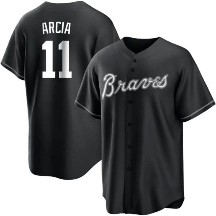 Custom #11 Black ATL Baseball Shirt Top
