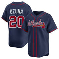 A.Braves #20 Marcell Ozuna Player Navy Home Replica Baseball Jerseys