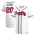 Custom #20 White ATL Baseball Shirt Top
