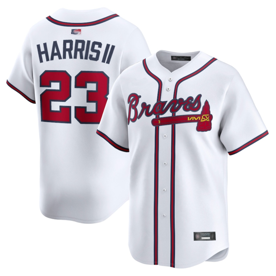 Custom #23 White ATL Baseball Shirt Top