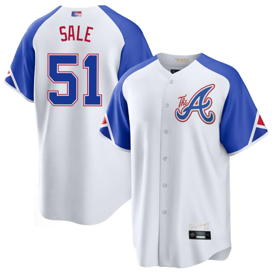 Custom #51 City Connect ATL Baseball Shirt Top