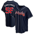Custom #56 Navy ATL Baseball Shirt Top