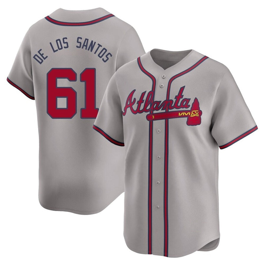 Custom #61 Gray ATL Baseball Shirt Top