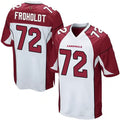 Custom #72 White ARI Football Shirt Top