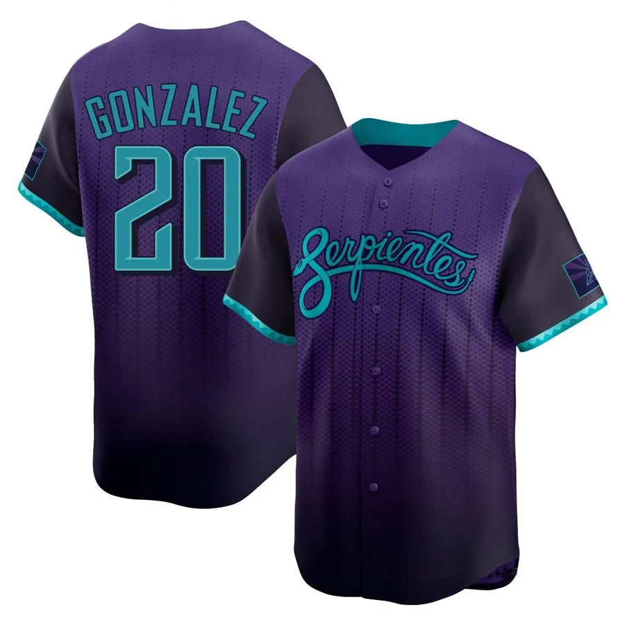 Custom #20 Purple City Connect ARI Baseball Shirt Top