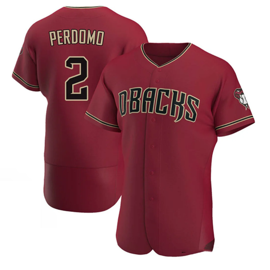 Custom #2 Red ARI Baseball Shirt Top