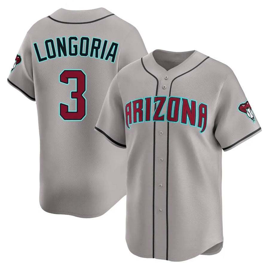 Custom #3 Gray ARI Baseball Shirt Top