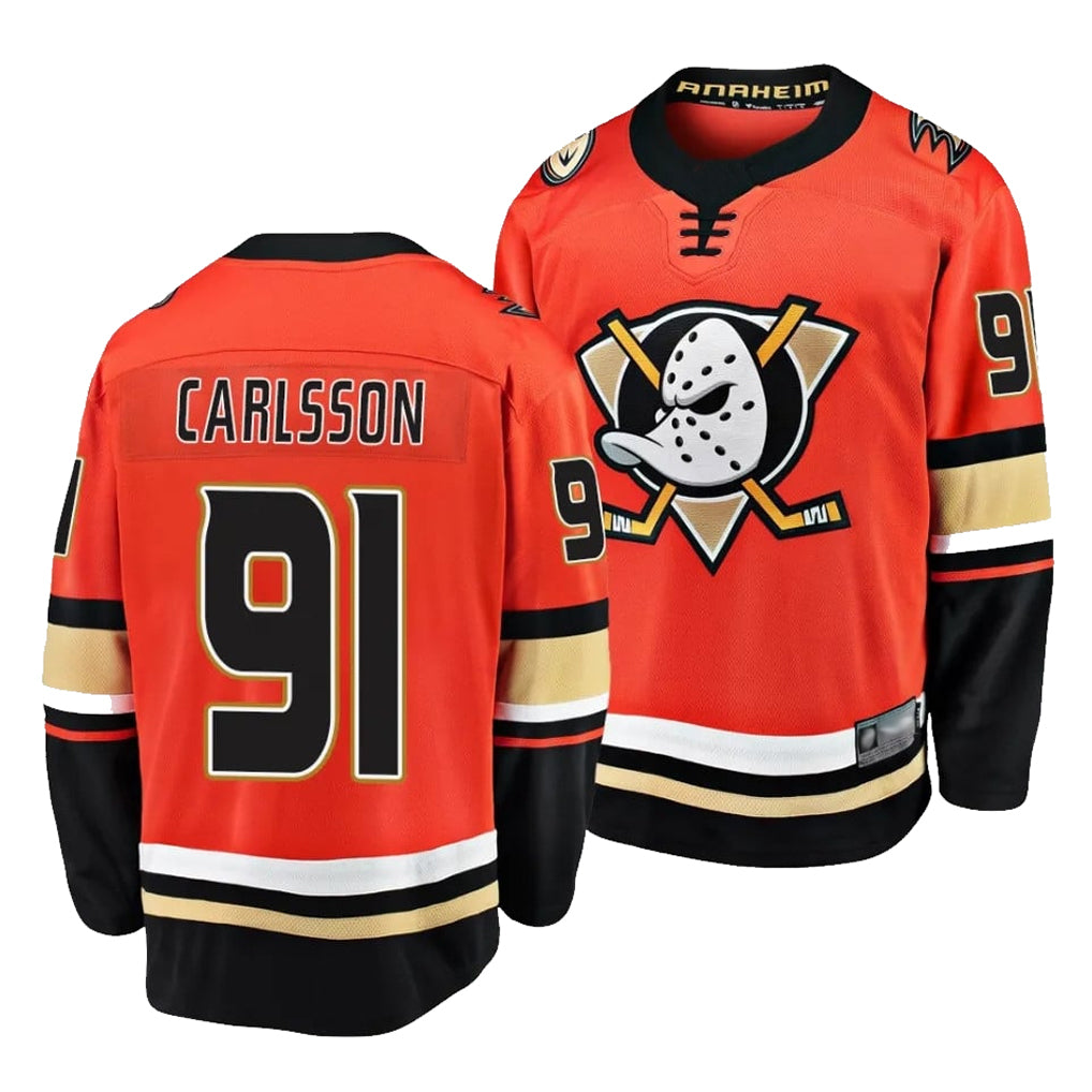 Custom #91 Orange ANA Hockey Shirt Top