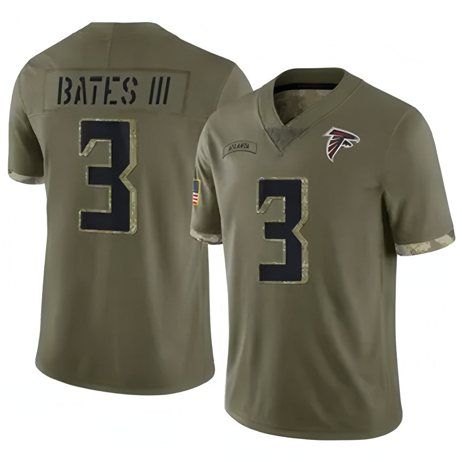 Custom #3 Olive ATL Football Shirt Top