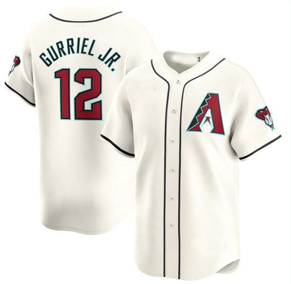 Custom #12 Cream ARI Baseball Shirt Top