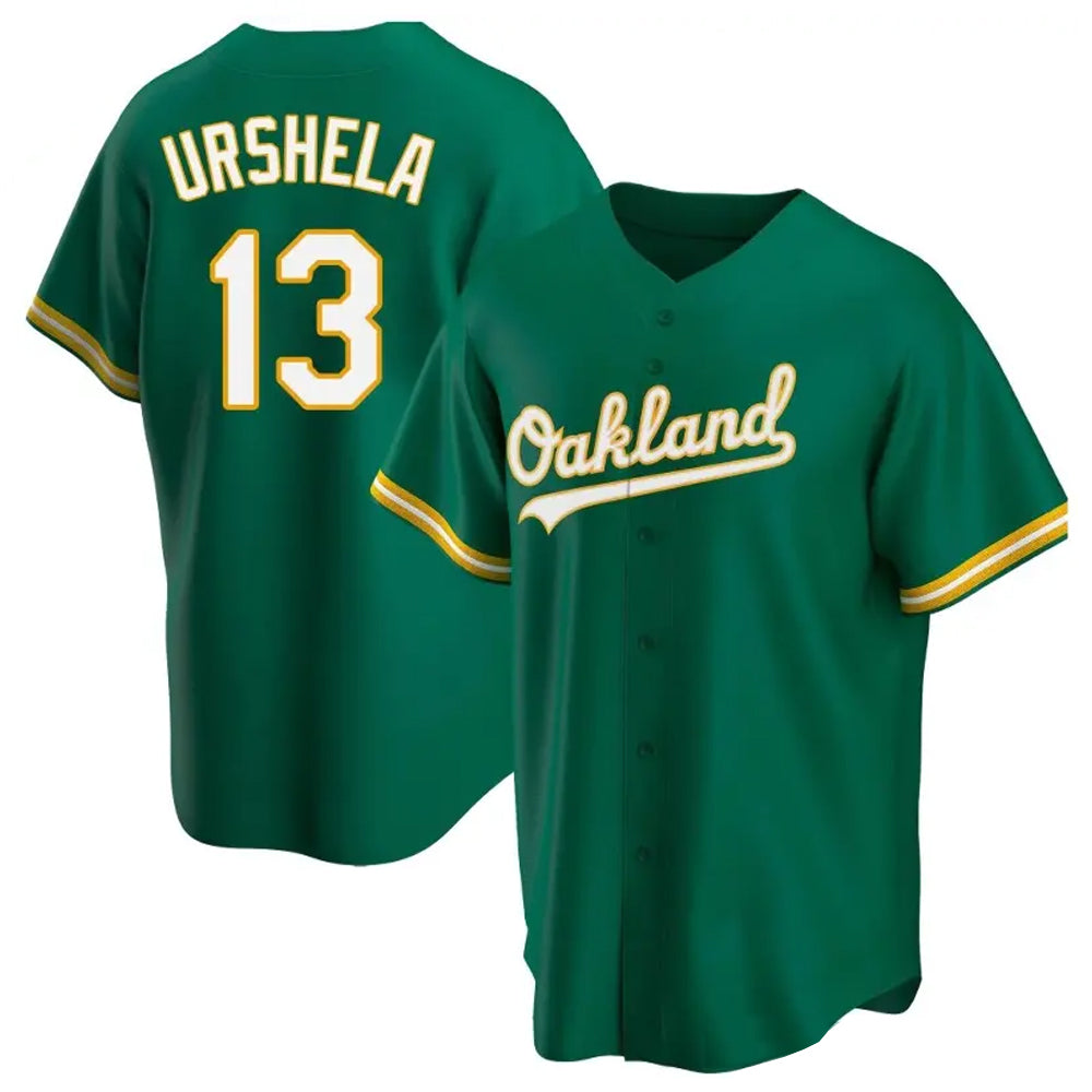 Custom #13 Green OAK Baseball Shirt Top