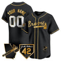 Custom A.Braves Robinson & Georgia Patch Vapor Premier Limited 篓CStitched Baseball Jerseys
