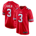 Custom #3 Red BUF Football Shirt Top