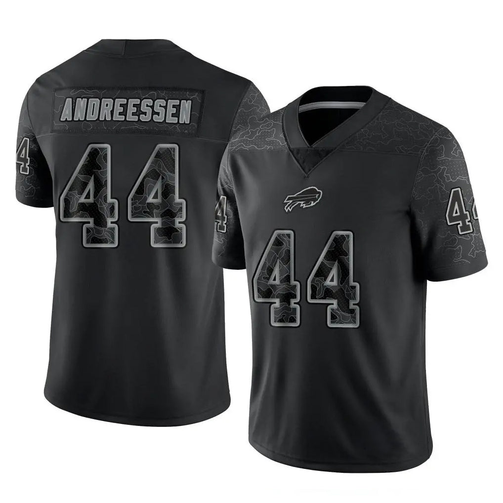 Custom #44 Black BUF Football Shirt Top