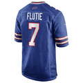 B.Bills #7 Doug Flutie Player Royal Home Game Football Jerseys