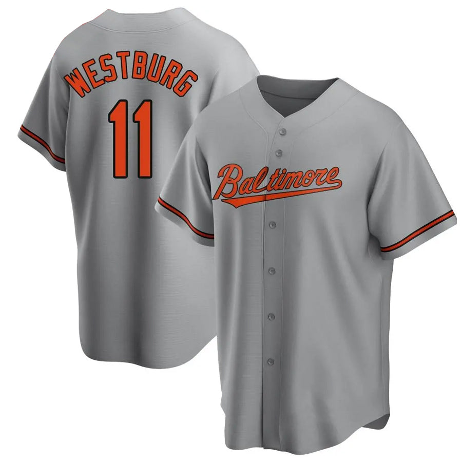 Custom #11 Gray BAL Baseball Shirt Top