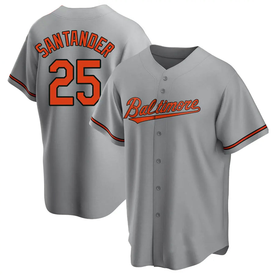 Custom #25 Gray BAL Baseball Shirt Top
