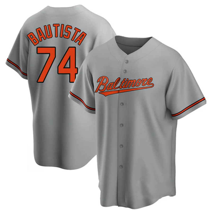 Custom #74 Gray BAL Baseball Shirt Top