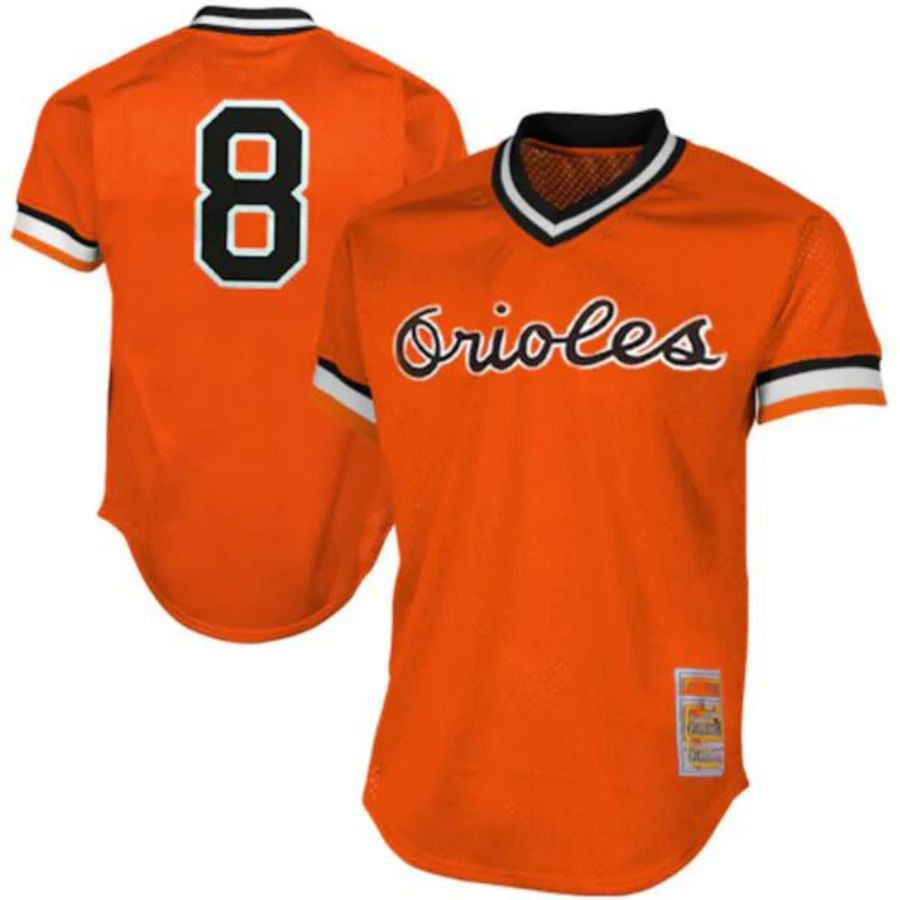 Custom #8 Orange 1988 BAL Baseball Shirt Top