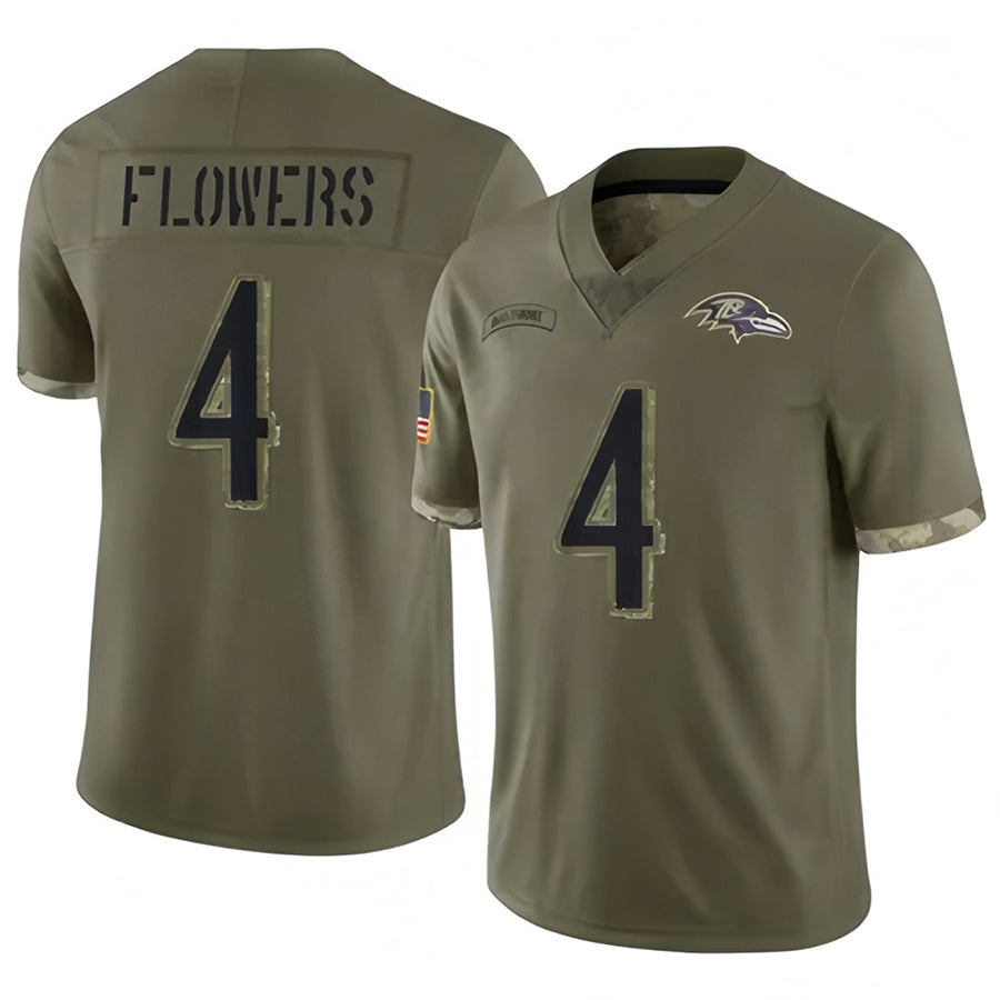 Custom #4 Olive BAL Football Shirt Top