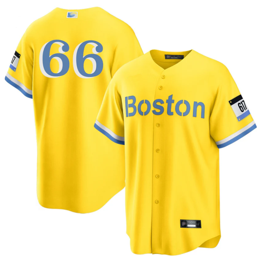 Custom #66 Gold City Connect BOS Baseball Shirt Top