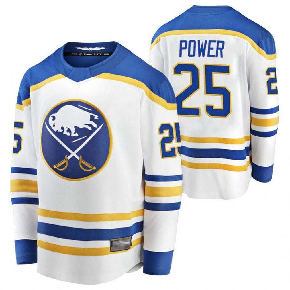 Custom #25 White BUF Hockey Shirt Top
