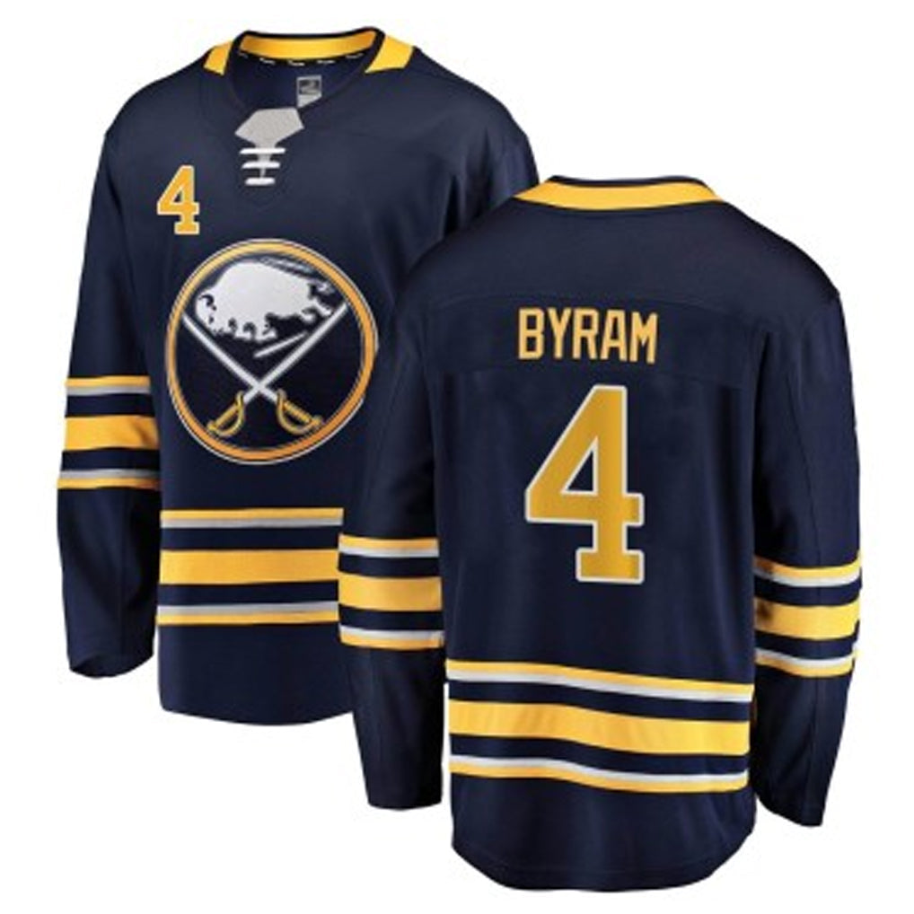 Custom #4 Navy BUF Hockey Shirt Top