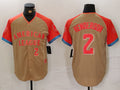 Custom #2 Cream All Star BAL Baseball Shirt Top
