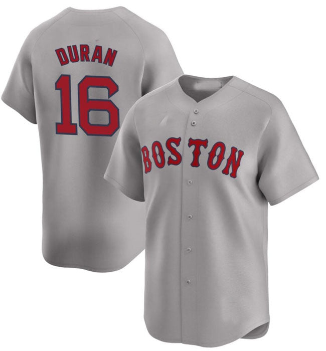 Custom #16 Gray BOS Baseball Shirt Top