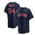 Custom #34 Navy BOS Baseball Shirt Top