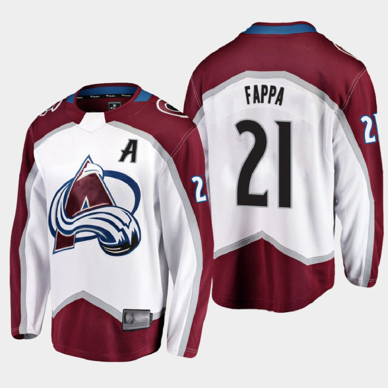 Custom #21 White COL Hockey Shirt Top