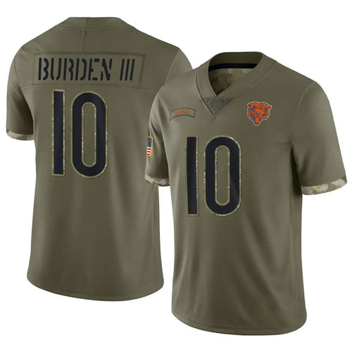 Custom #10 Olive CHI Football Shirt Top