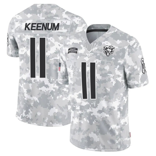 Custom #11 White CHI Football Shirt Top