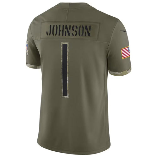 Custom #1 Olive CHI Football Shirt Top