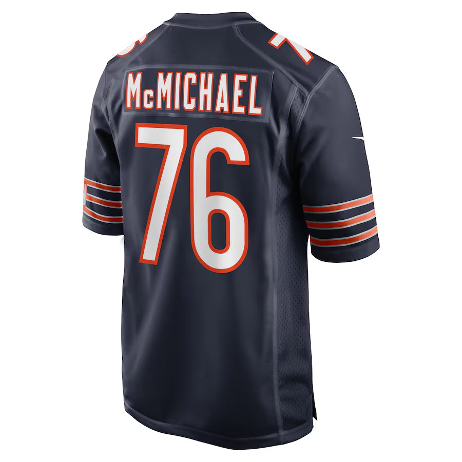 Custom #76 Navy CHI Football Shirt Top