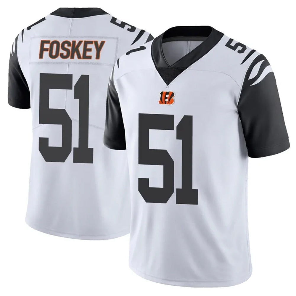 Custom #51 White CIN Football Shirt Top