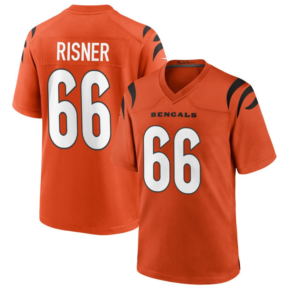 Custom #66 Orange CIN Football Shirt Top