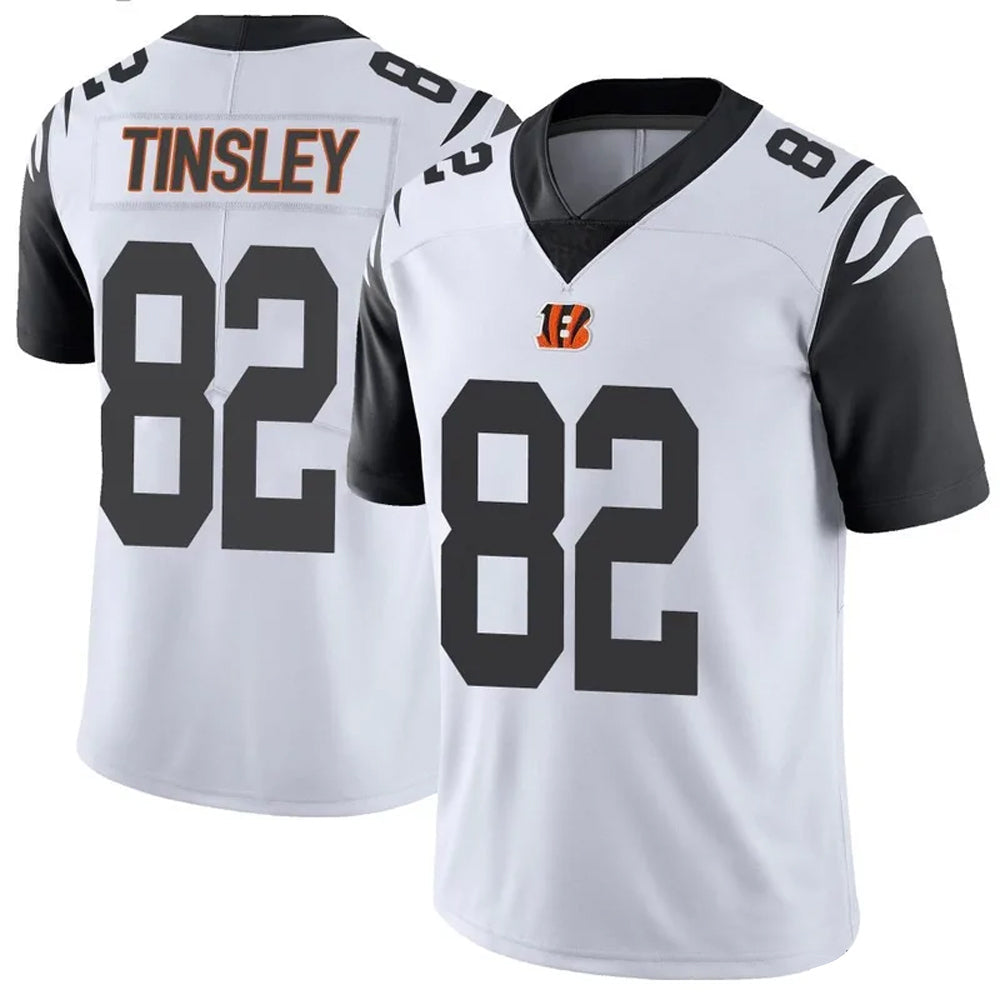 Custom #82 White CIN Football Shirt Top