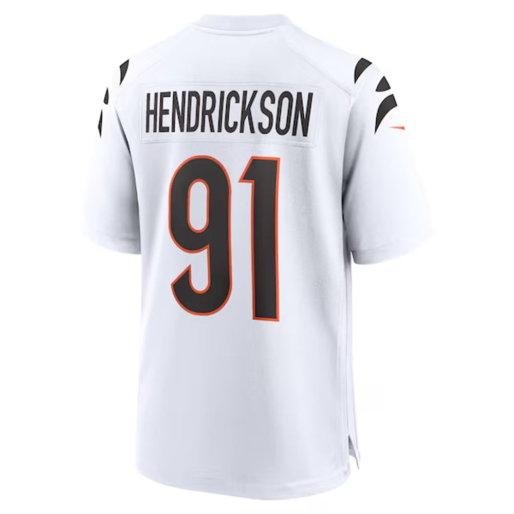 Custom #91 White CIN Football Shirt Top