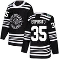 Custom #35 Black CHI Hockey Shirt Top