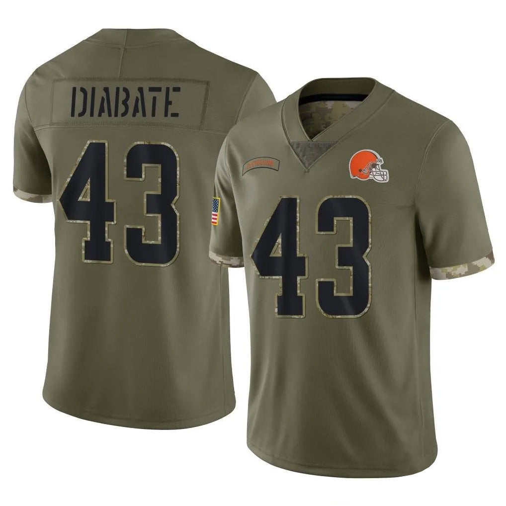 Custom #43 Olive CLE Football Shirt Top