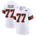 Custom #77 White 1946 CLE Football Shirt Top